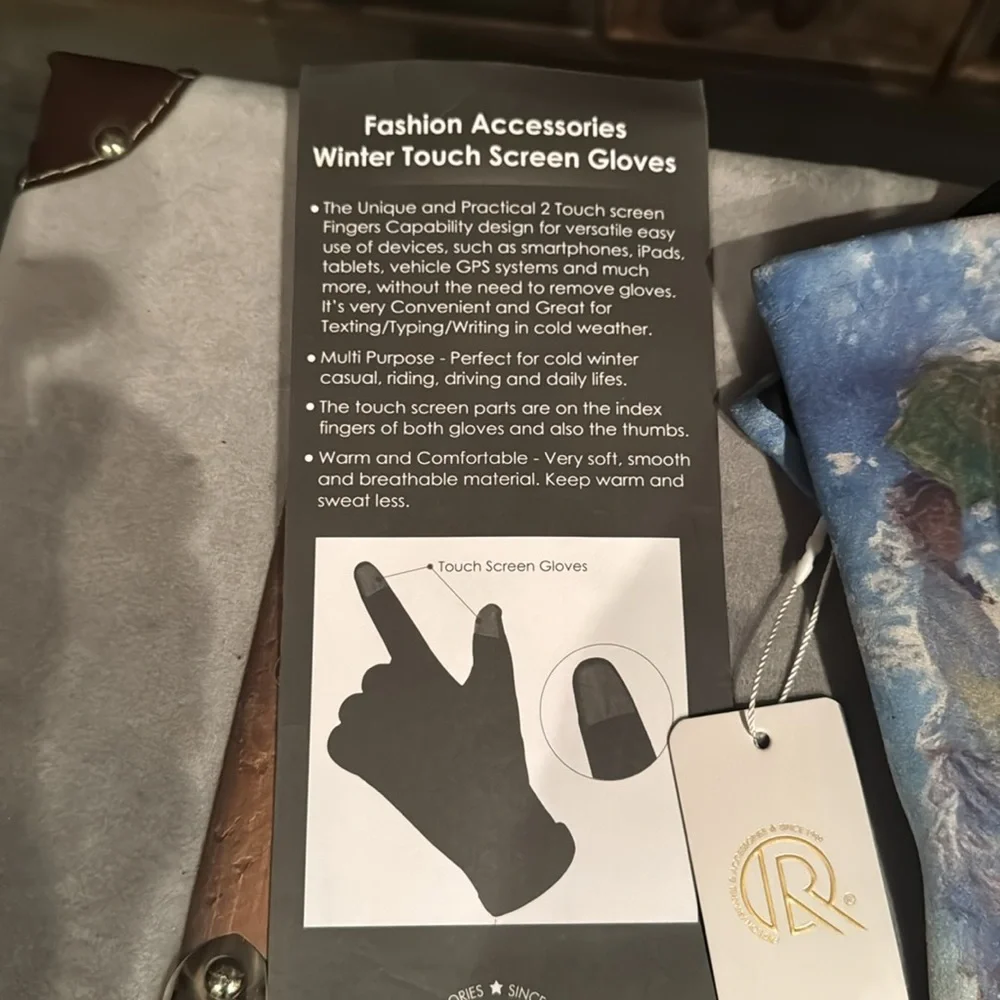 Winter Touch Screen Gloves with Artistic Design